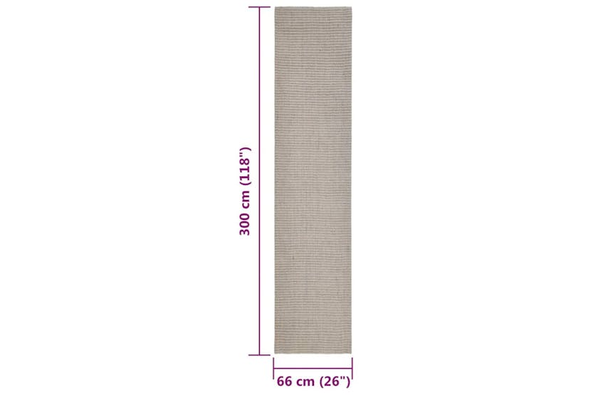 Vidaxl 3203467 Sisal Rug For Scratching Post Sand 66x300 Cm