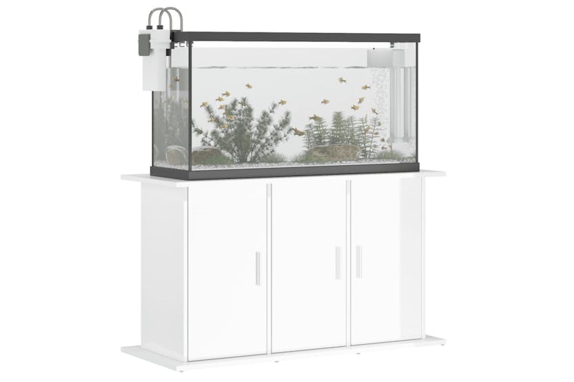 Vidaxl 833633 Aquarium Stand High Gloss White 101x41x58 Cm Engineered Wood