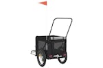 Vidaxl 93947 Pet Bike Trailer Black Oxford Fabric And Iron