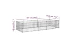 Vidaxl 3124601 Outdoor Dog Kennel Steel 9.38 M2