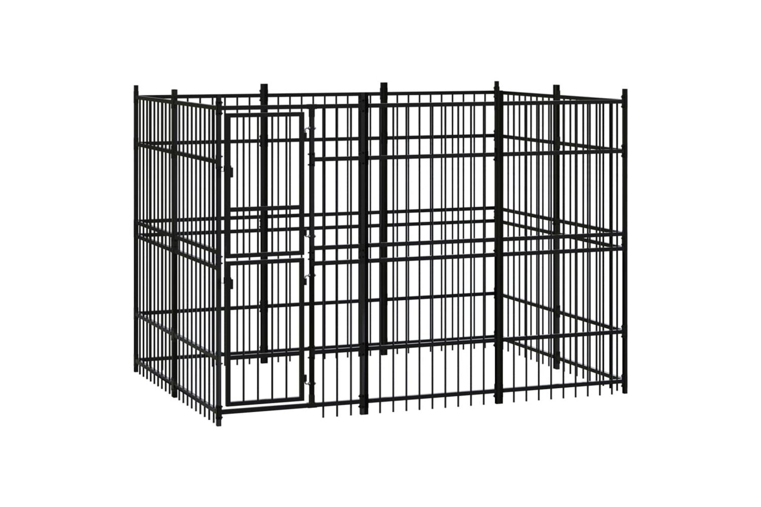 vidaXL 3097957 Outdoor Dog Kennel Steel 5.53 M2