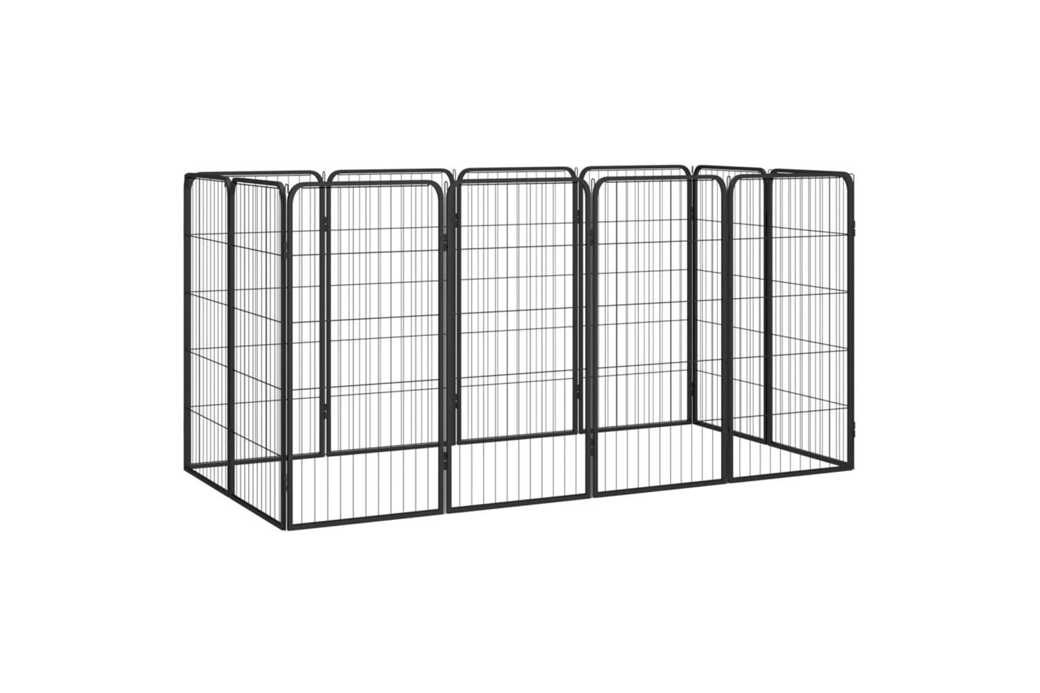 Vidaxl 3115959 12-panel Dog Playpen Black 50x100 Cm Powder-coated Steel