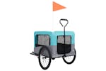 Vidaxl 92441 2-in-1 Pet Bike Trailer & Jogging Stroller Blue And Grey