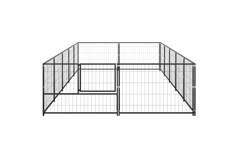 Vidaxl 3082112 Dog Kennel Black 10 M2 Steel