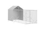 Vidaxl 3190475 Outdoor Dog Kennel With Roof Silver 2x6x2.5 M Galvanised Steel