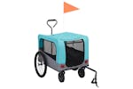 Vidaxl 92441 2-in-1 Pet Bike Trailer & Jogging Stroller Blue And Grey