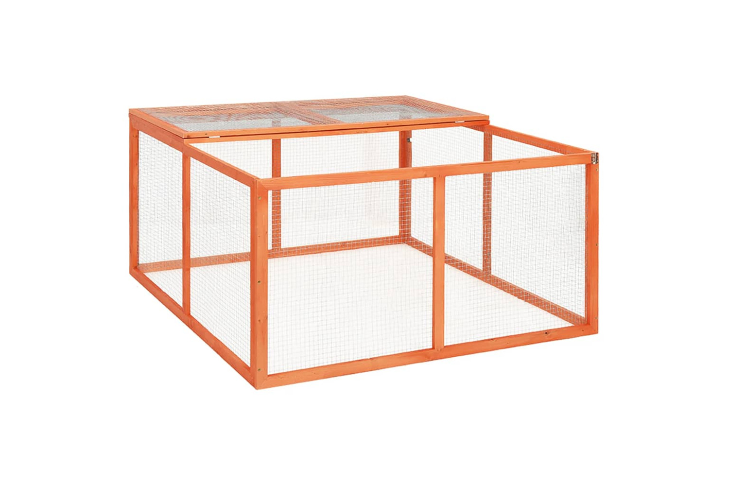 vidaXL 170876 Rabbit Hutch 124x120x60cm Solid Firwood