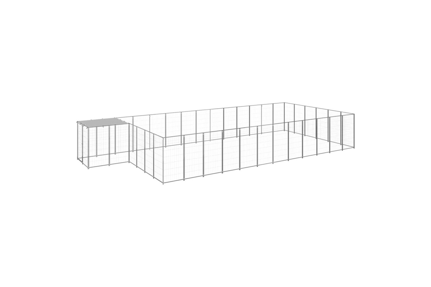 vidaXL 3082223 Dog Kennel Silver 22.99 M2 Steel