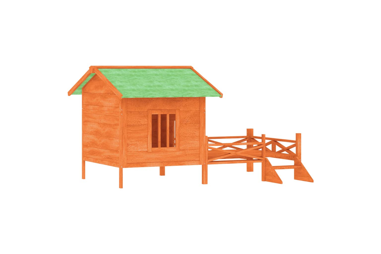 vidaXL 172270 Dog Kennel Brown 159x120x88.5cm Solid Wood Pine