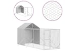 Vidaxl 3190475 Outdoor Dog Kennel With Roof Silver 2x6x2.5 M Galvanised Steel