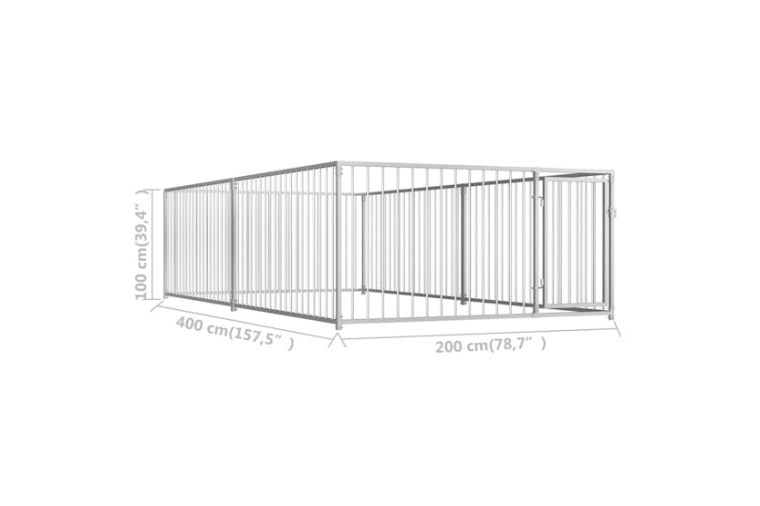 Vidaxl 144490 Outdoor Dog Kennel 200x400x100 Cm