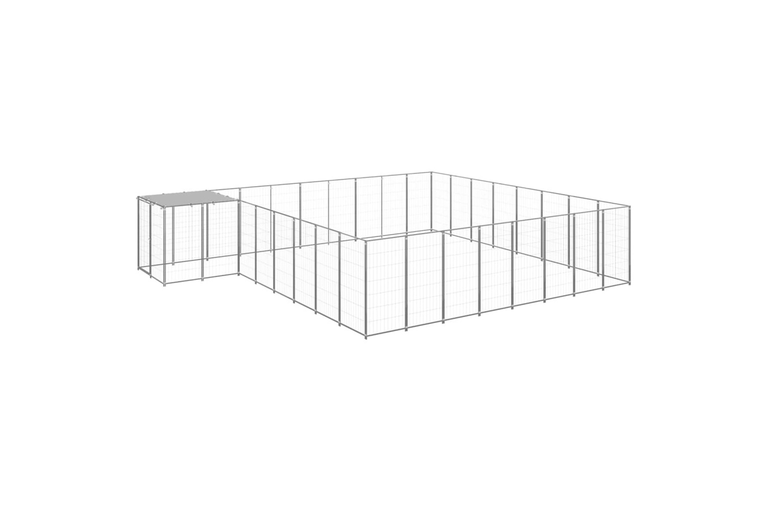 vidaXL 3082234 Dog Kennel Silver 20.57 M2 Steel