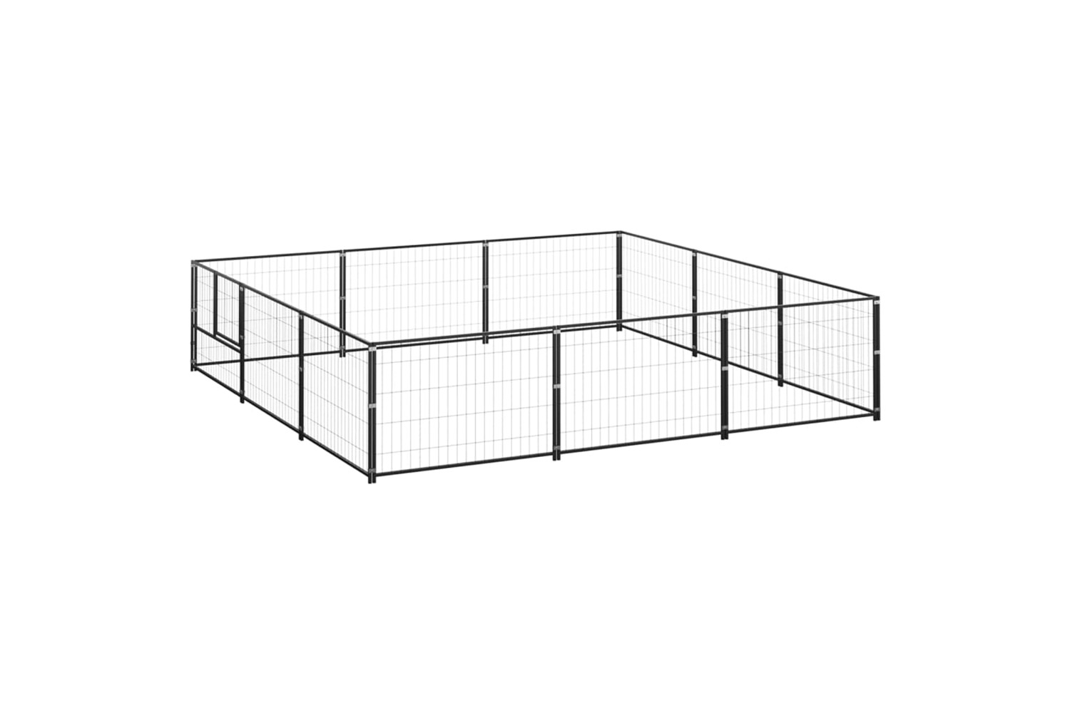 vidaXL 3082127 Dog Kennel Black 9 M2 Steel