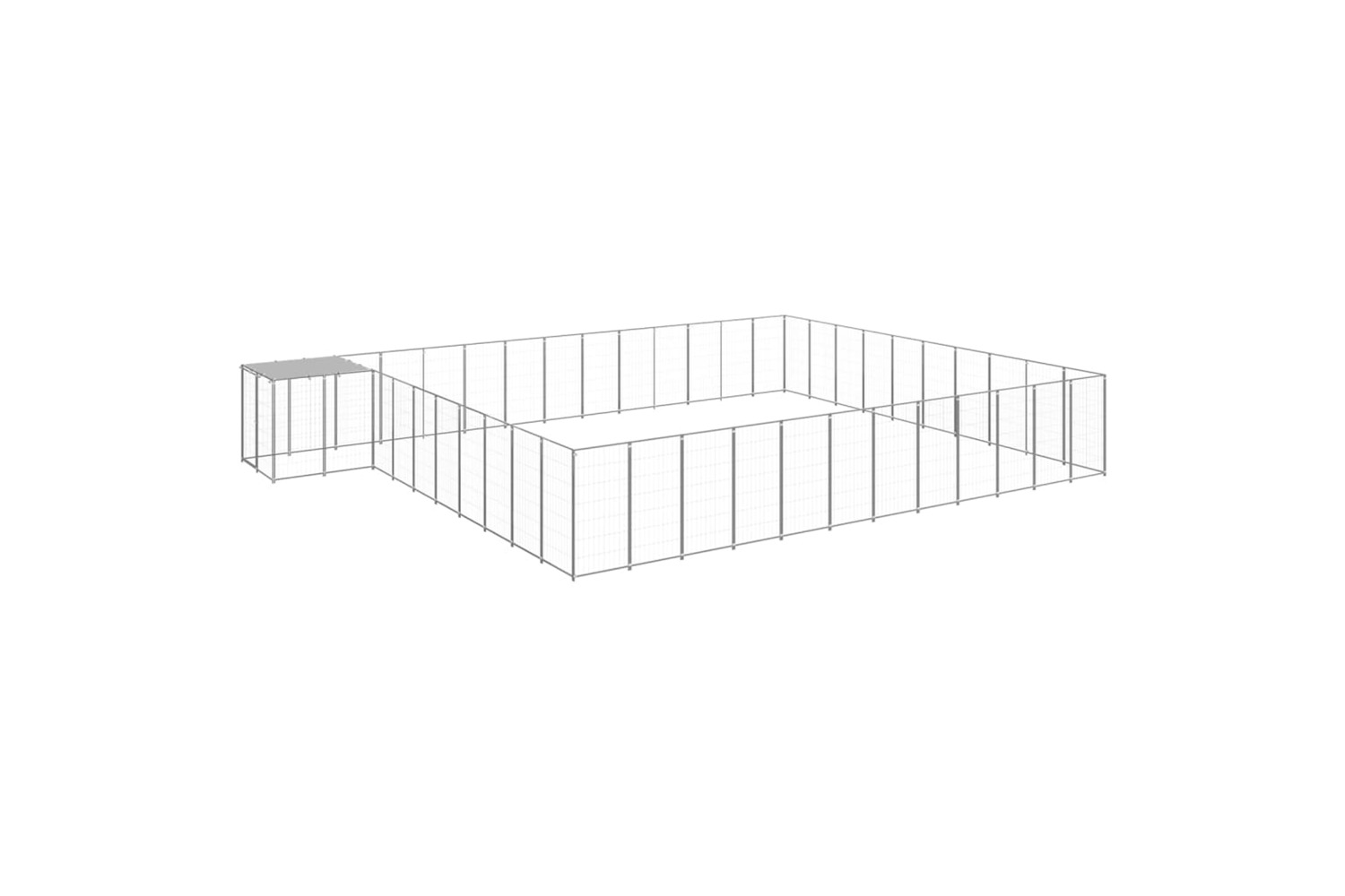 vidaXL 3082248 Dog Kennel Silver 37.51 M2 Steel