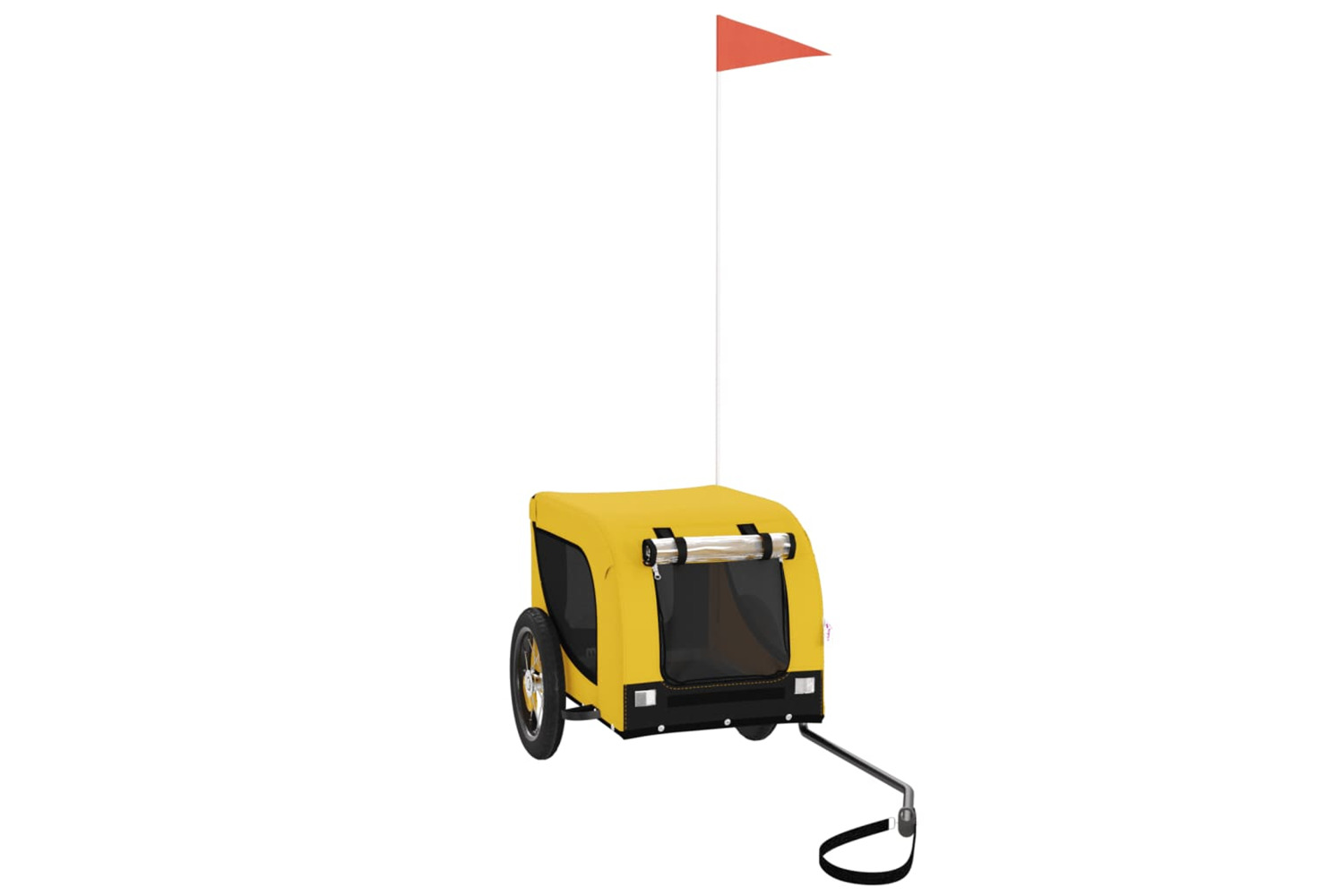 vidaXL 93994 Pet Bike Trailer Yellow And Black Oxford Fabric And Iron