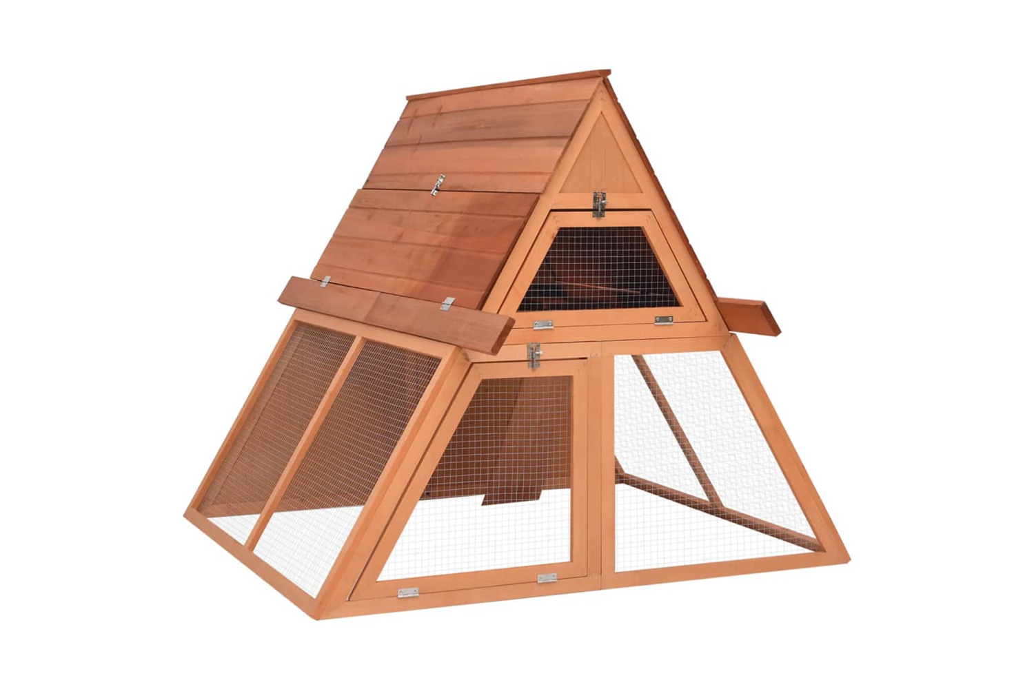 vidaXL 171458 Rabbit Hutch 152x127x109.5cm Solid Firwood