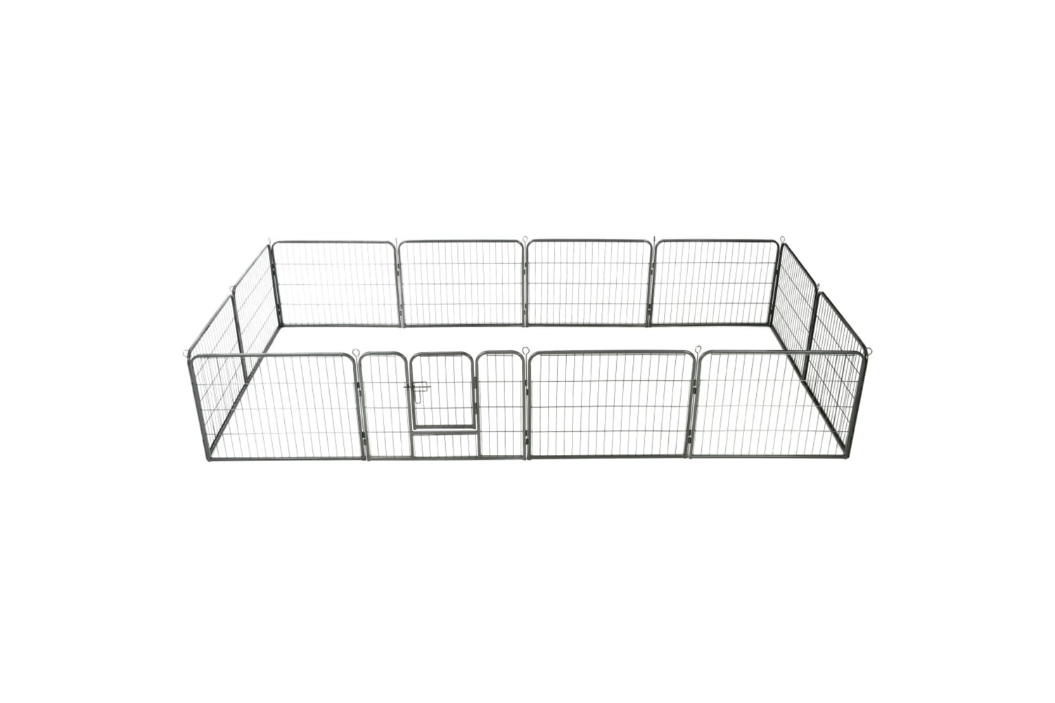 vidaXL 170573 Dog Playpen 12 Panels Steel 80x60cm Black