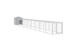 Vidaxl 3189077 Chicken Cage With Run Light Grey 117x1017x123 Cm Galvanised Steel