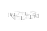 Vidaxl 3082144 Dog Kennel Black 20 M2 Steel