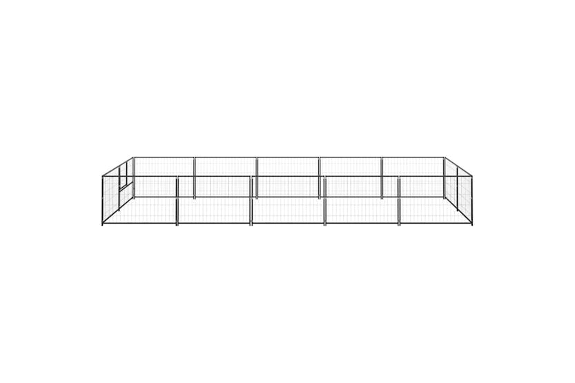 Vidaxl 3082112 Dog Kennel Black 10 M2 Steel