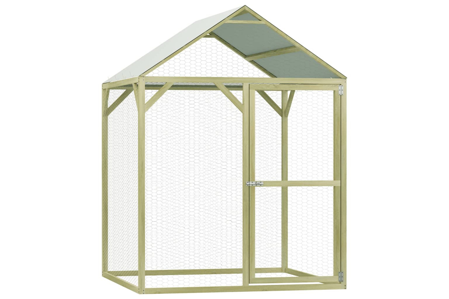vidaXL 278399 Chicken Cage 1.5x1.5x2 M Impregnated Pinewood