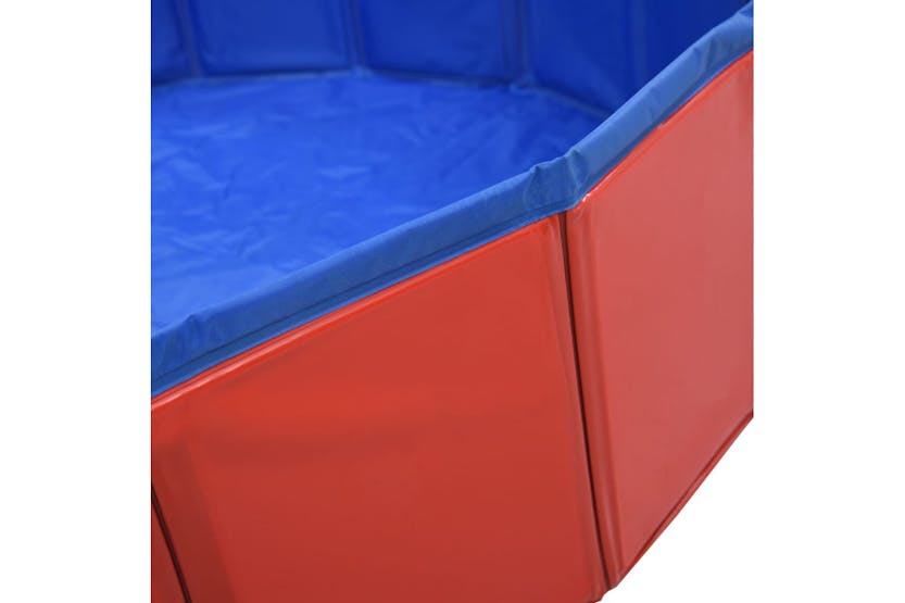 Vidaxl 170822 Foldable Dog Swimming Pool Red 80x20 Cm Pvc