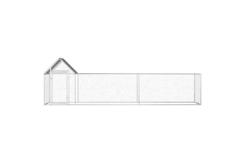 Vidaxl 144555 Chicken Coop 5x1x1.5 M Galvanised Steel