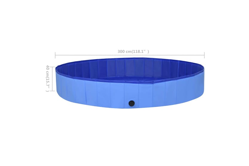 Vidaxl 92603 Foldable Dog Swimming Pool Blue 300x40 Cm Pvc