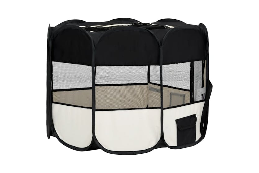 Vidaxl 171005 Foldable Dog Playpen With Carrying Bag Black 90x90x58 Cm