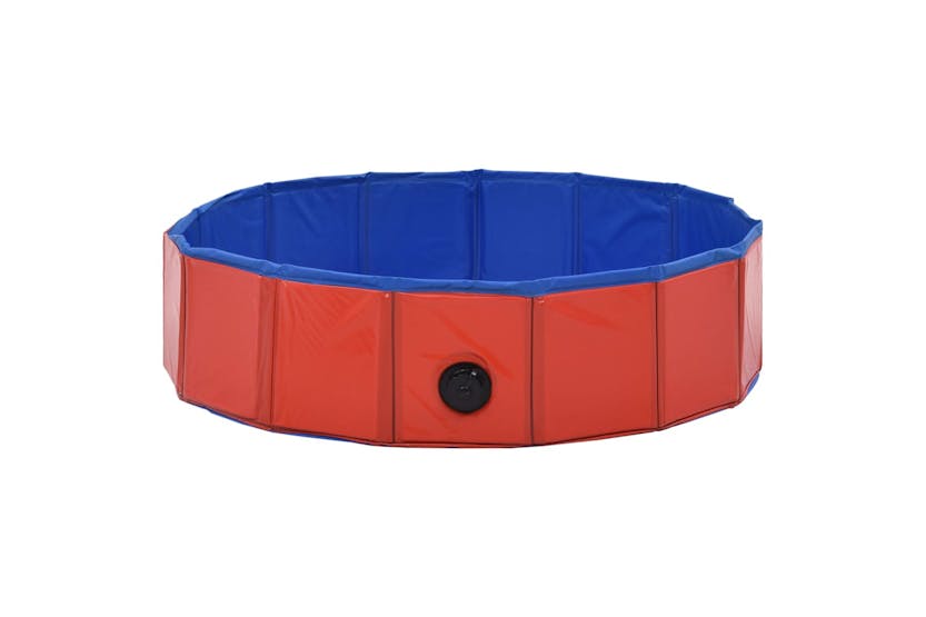 Vidaxl 170822 Foldable Dog Swimming Pool Red 80x20 Cm Pvc