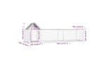 Vidaxl 144555 Chicken Coop 5x1x1.5 M Galvanised Steel