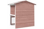 Vidaxl 170838 Outdoor Rabbit Hutch 3 Doors Brown Wood