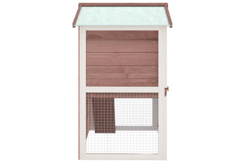 Vidaxl 170838 Outdoor Rabbit Hutch 3 Doors Brown Wood