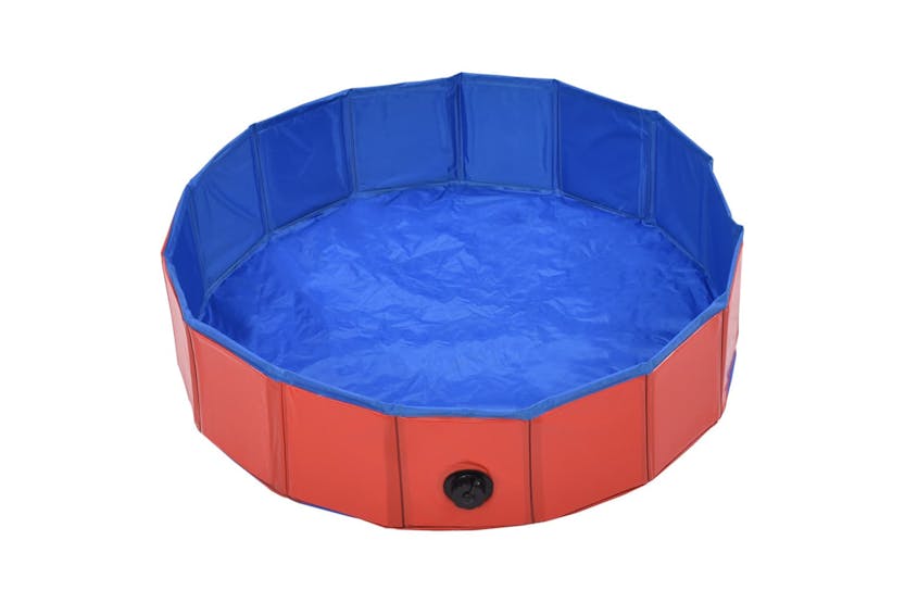 Vidaxl 170822 Foldable Dog Swimming Pool Red 80x20 Cm Pvc