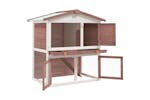 Vidaxl 170838 Outdoor Rabbit Hutch 3 Doors Brown Wood