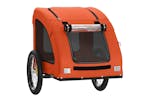 Vidaxl 93963 Pet Bike Trailer Orange Oxford Fabric And Iron