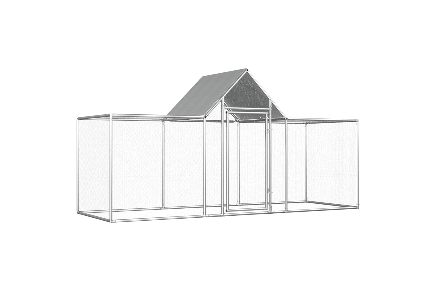 Vidaxl Chicken Coop 3x1x1.5 M Galvanised Steel