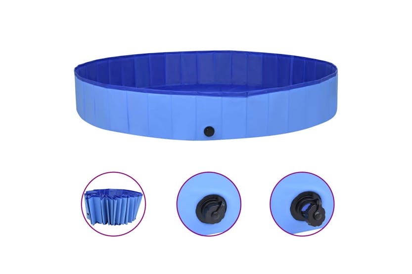 Vidaxl 92603 Foldable Dog Swimming Pool Blue 300x40 Cm Pvc