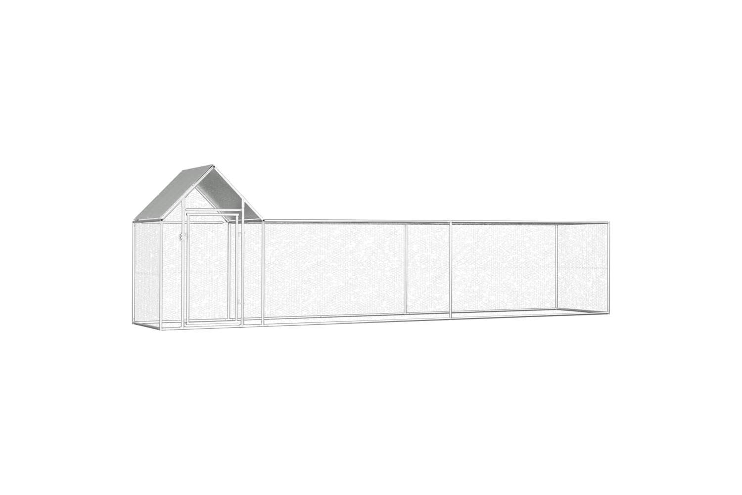 Vidaxl 144555 Chicken Coop 5x1x1.5 M Galvanised Steel