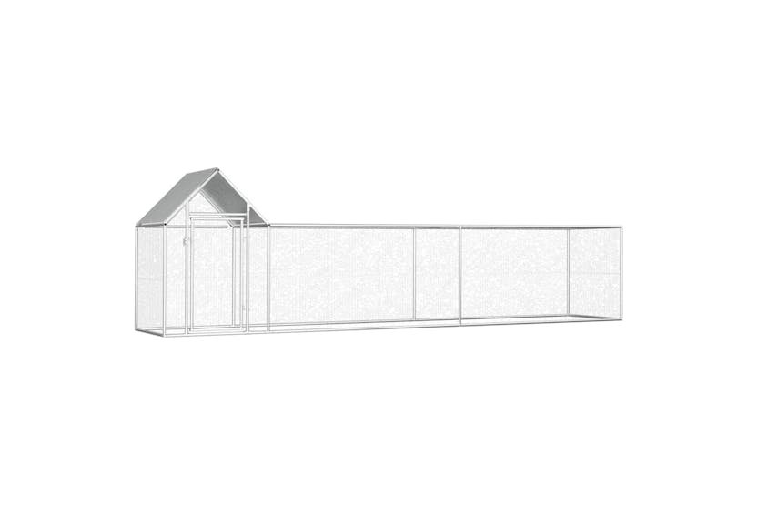 Vidaxl 144555 Chicken Coop 5x1x1.5 M Galvanised Steel