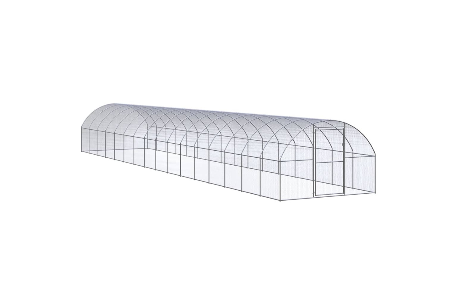 vidaXL 3095469 Outdoor Chicken Coop 3x16x2 M Galvanised Steel