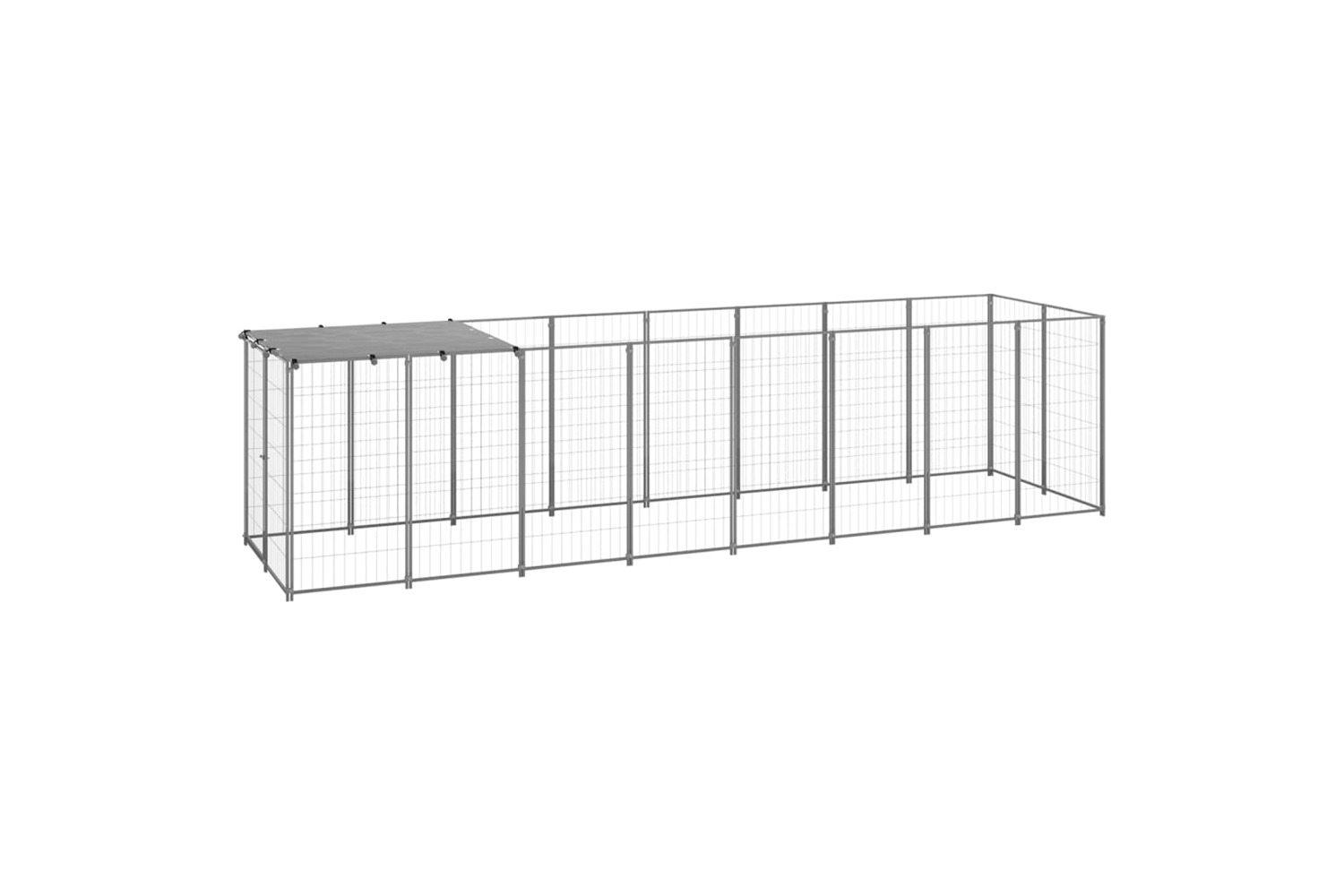 vidaXL 3082203 Dog Kennel Silver 4.84 M2 Steel