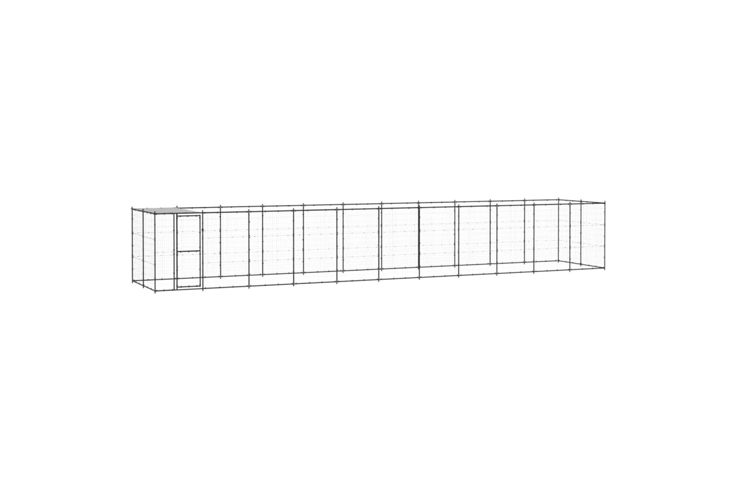 vidaXL 3082297 Outdoor Dog Kennel Steel With Roof 26.62 M2