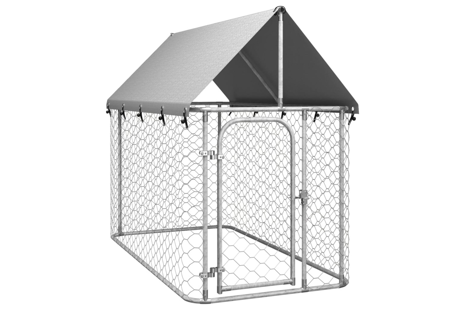 Vidaxl Outdoor Dog Kennel With Roof 200x100x150 Cm