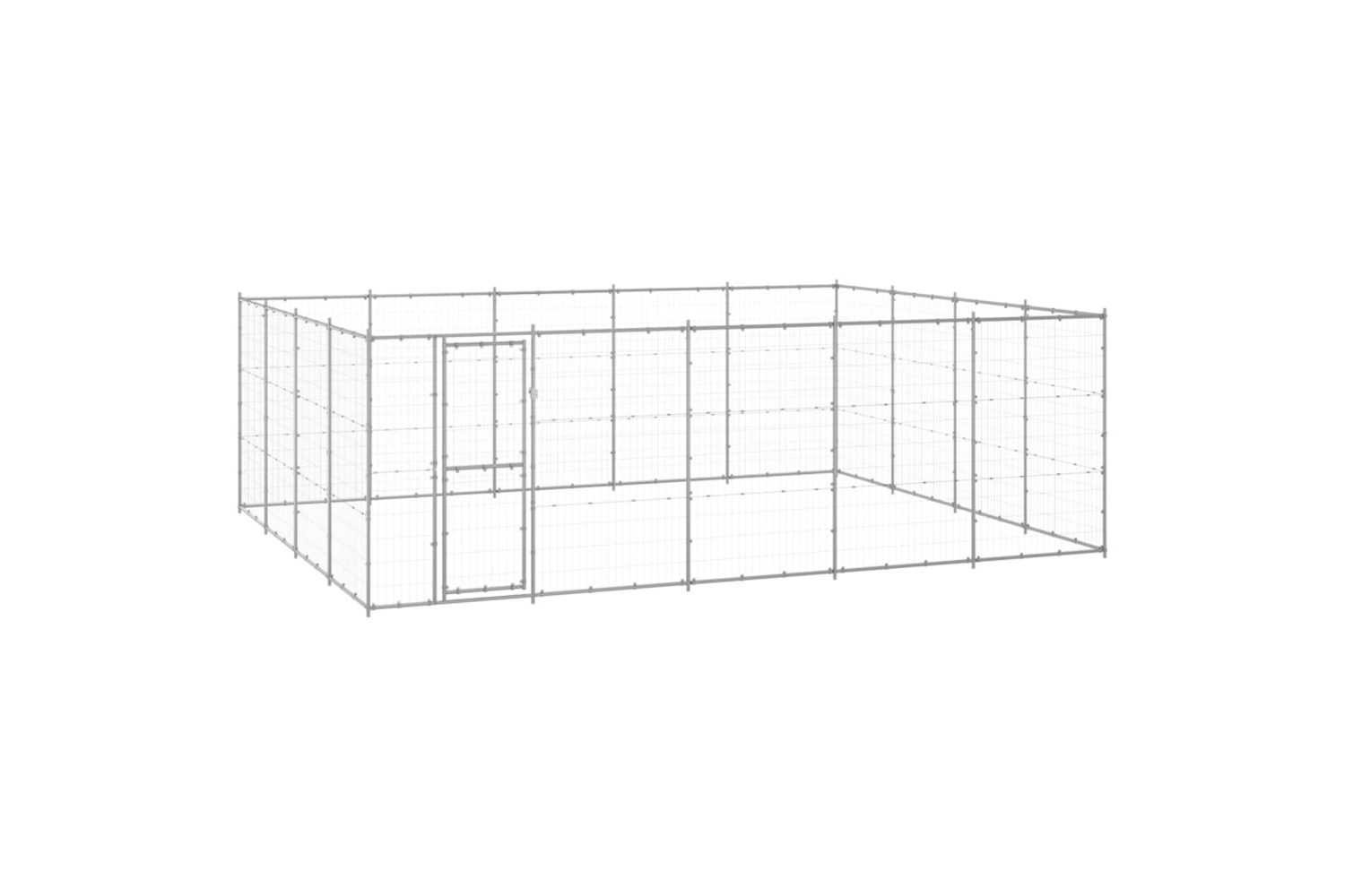 vidaXL 3082319 Outdoor Dog Kennel Galvanised Steel 24.2 M2