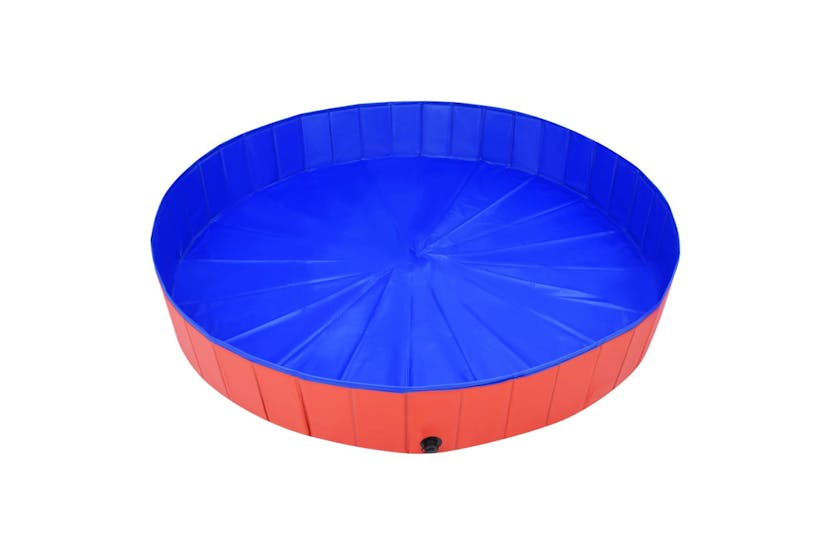 Vidaxl 92600 Foldable Dog Swimming Pool Red 200x30 Cm Pvc