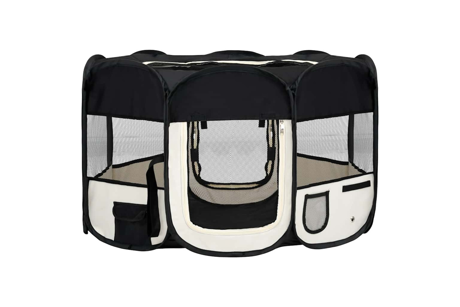 Vidaxl Foldable Dog Playpen With Carrying Bag Black 125x125x61 Cm