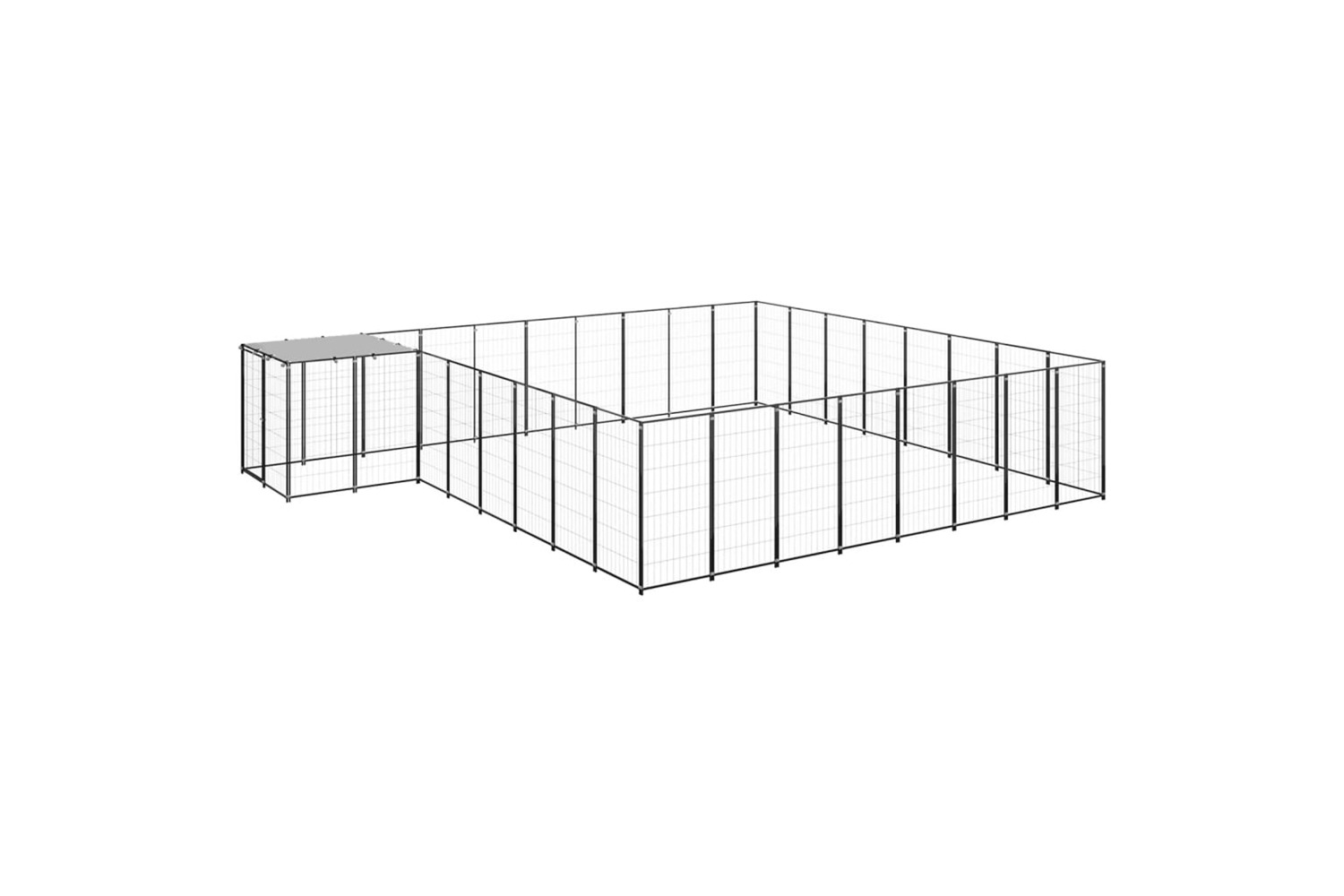 vidaXL 3082228 Dog Kennel Black 20.57 M2 Steel