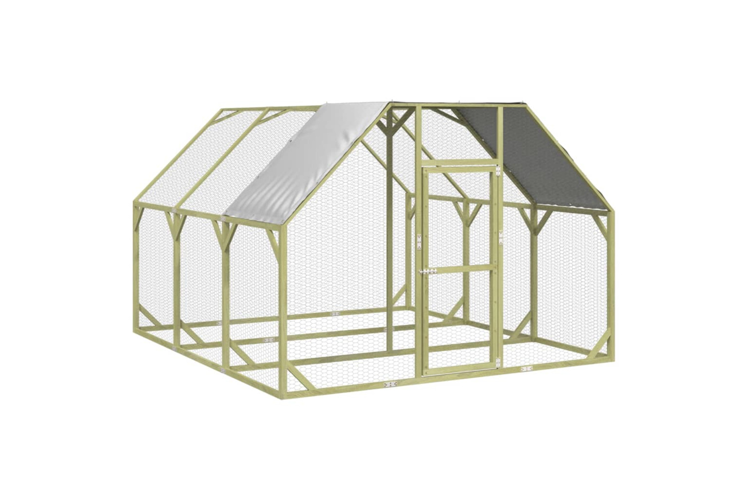vidaXL 3102989 Chicken Coop 268x300x190cm Impregnated Solid Wood Pine