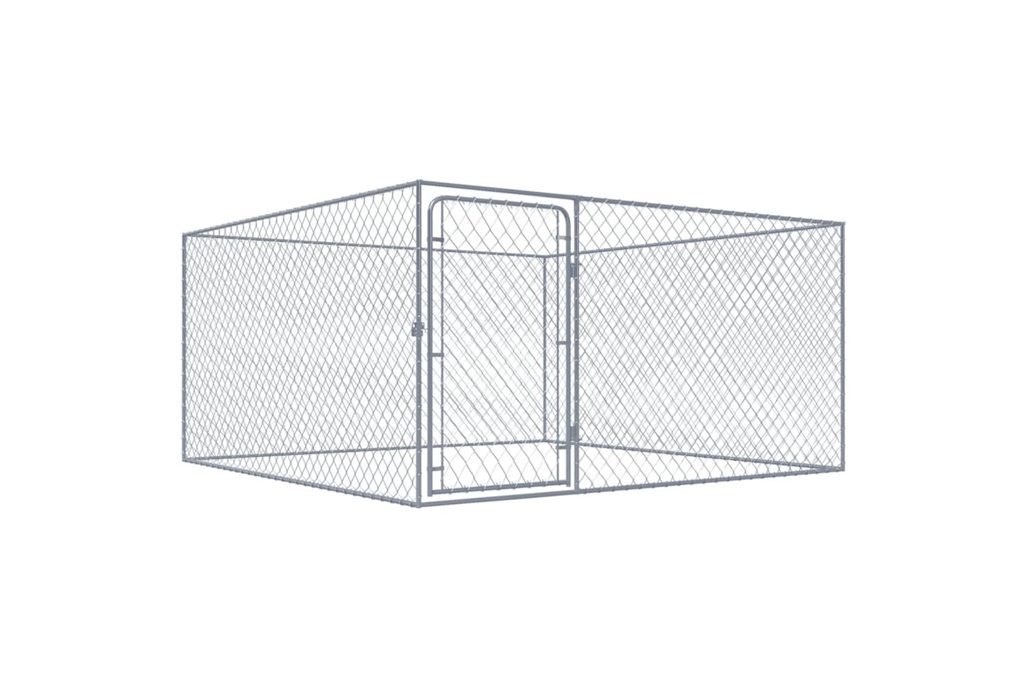 vidaXL 170819 Outdoor Dog Kennel Galvanised Steel 2x2x1 M